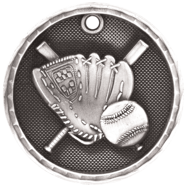 2" Baseball 3D Medal – item 3D201 image 2