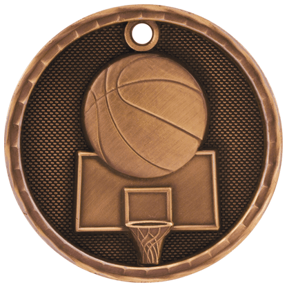 2" Basketball 3D Medal – item 3D202 image 3