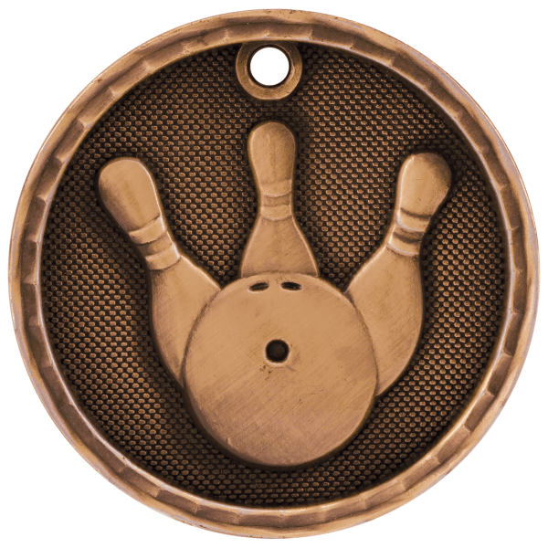 2" Bowling 3D Medal – item 3D204 image 3