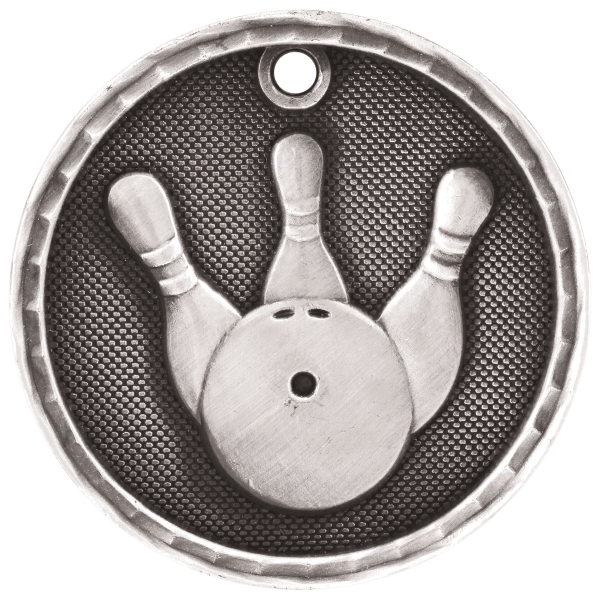 2" Bowling 3D Medal – item 3D204 image 2