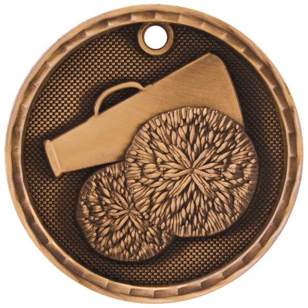 2" Cheerleading 3D Medal – item 3D205 image 3
