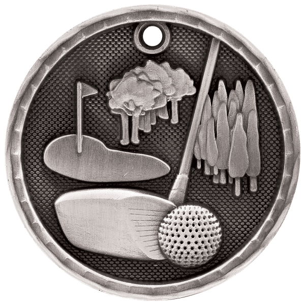 2" Golf 3D Medal – item 3D207 image 2