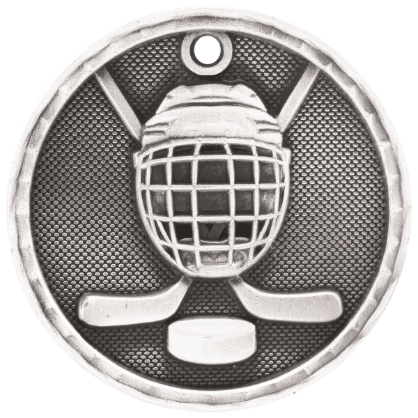 2" Hockey 3D Medal – item 3D208 image 2