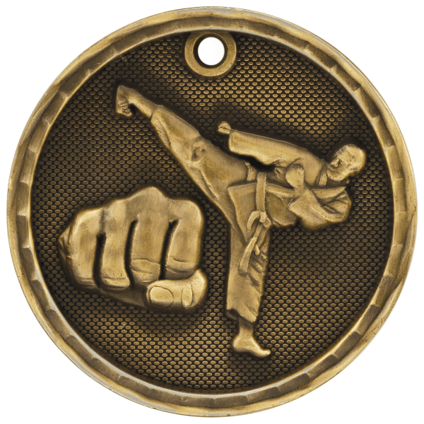 2" Martial Arts 3D Medal – item 3D209