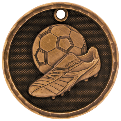 2" Soccer 3D Medal – item 3D210 image 3