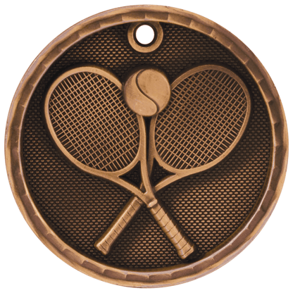 2" Tennis 3D Medal – item 3D212 image 3