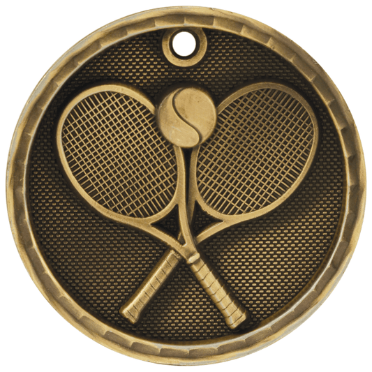 2" Tennis 3D Medal – item 3D212