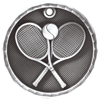 2" Tennis 3D Medal – item 3D212 image 2