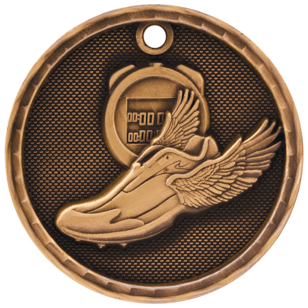 2" Track 3D Medal – item 3D213 image 3
