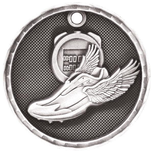2" Track 3D Medal – item 3D213 image 2
