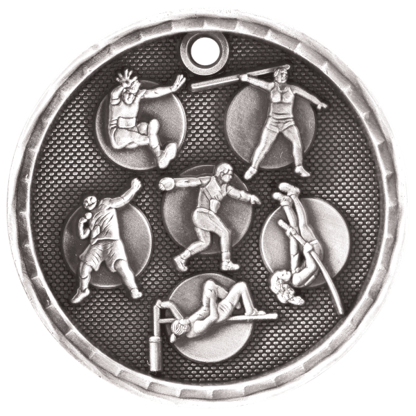 2" Field Event 3D Medal – item 3D214 image 2
