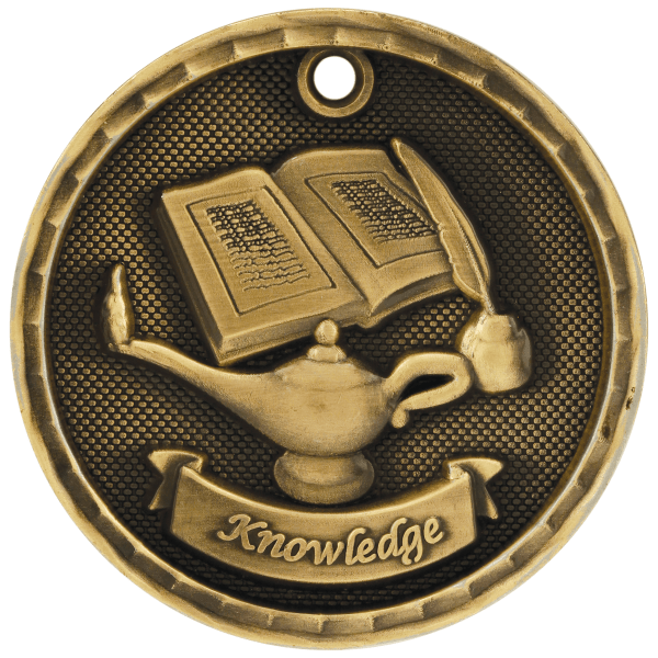 2" Academic 3D Medal – item 3D303