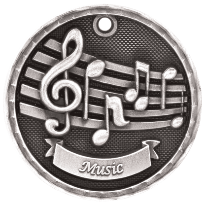 2" Music 3D Medal – item 3D305 image 2