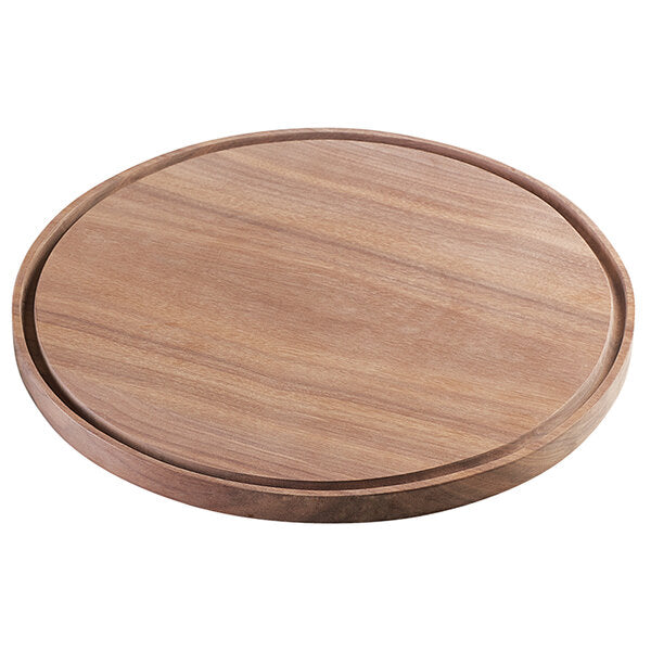 Cal-Mil -78 Round Walnut Serving Board - 12" x 3/4" – item 211305278