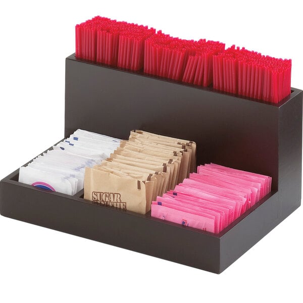 Cal-Mil Midnight Bamboo Packet / Stirrer Condiment Organizer – item 21179696
