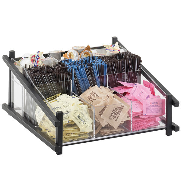 ColorsCal-Mil 1148-13 One by One Black Condiment Organizer – item 211114813
