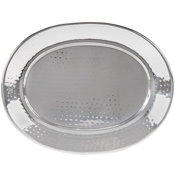 American Metalcraft 17 1/4" Hammered Stainless Serving Tray – item 124HMOST1317