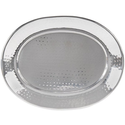 American Metalcraft 17 1/4" Hammered Stainless Serving Tray – item 124HMOST1317