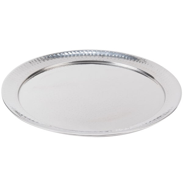 American Metalcraft 22" Hammered Stainless Serving Tray – item 124HMRST2201 image 2