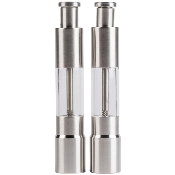American Metalcraft" Presto Push Salt & Pepper Mill – item 124PMG6SET