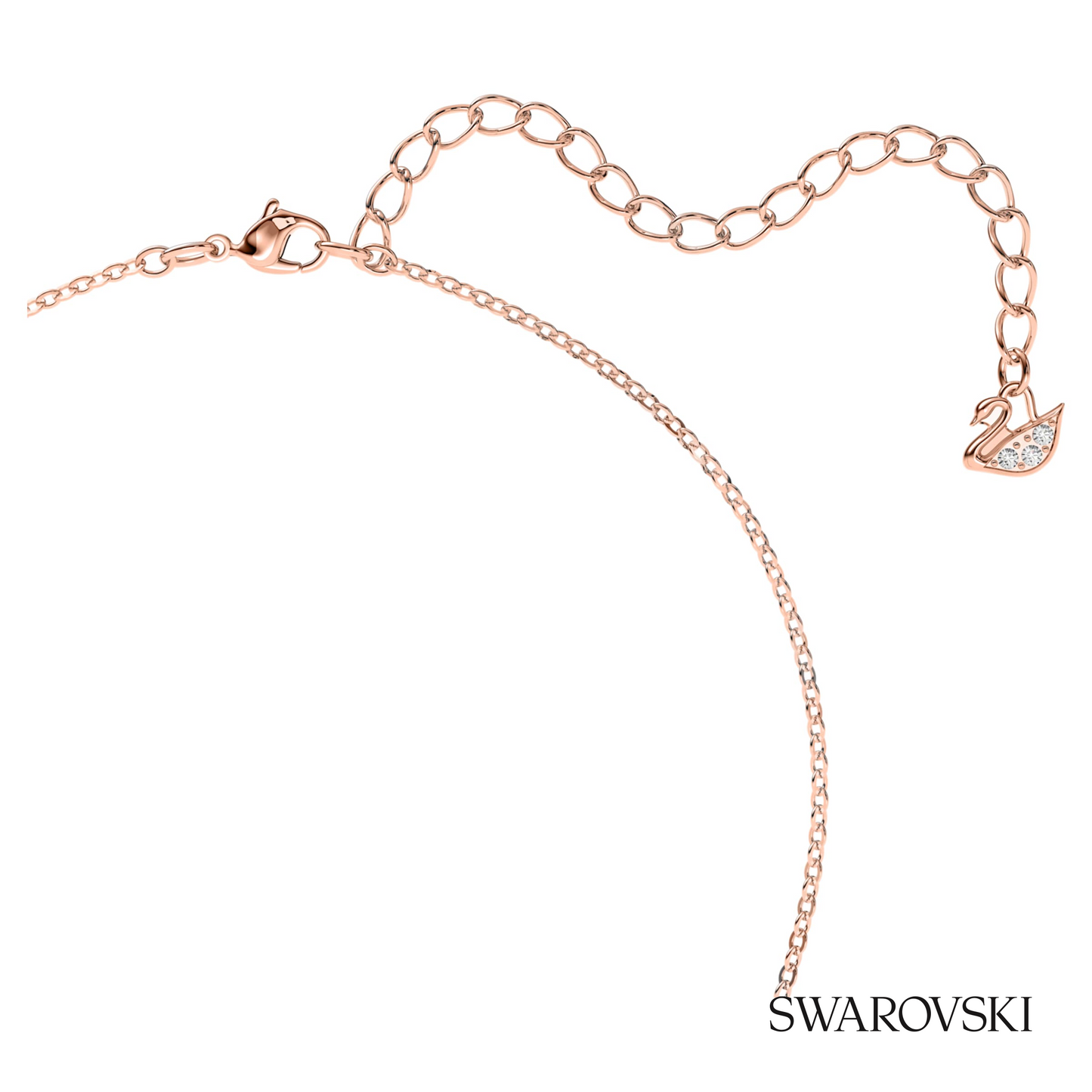 Swarovski Swan pendant, Swan, Black, 18K rose gold finish – item 5204134 image 3