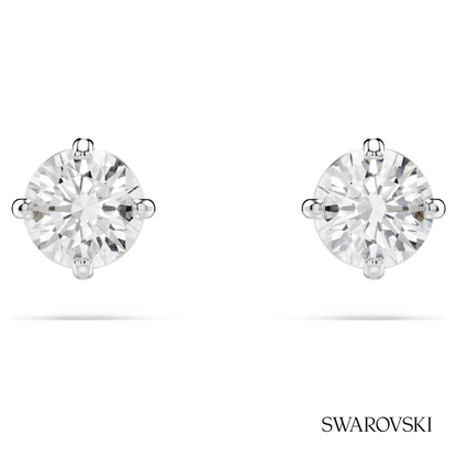 Swarovski Stilla Attract stud earrings, Round cut, White – item 5408436
