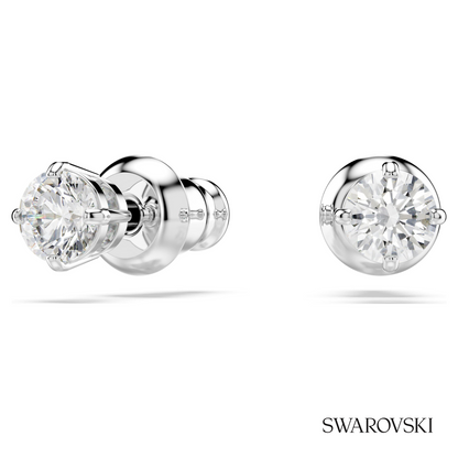 Swarovski Stilla Attract stud earrings, Round cut, White – item 5408436 image 2