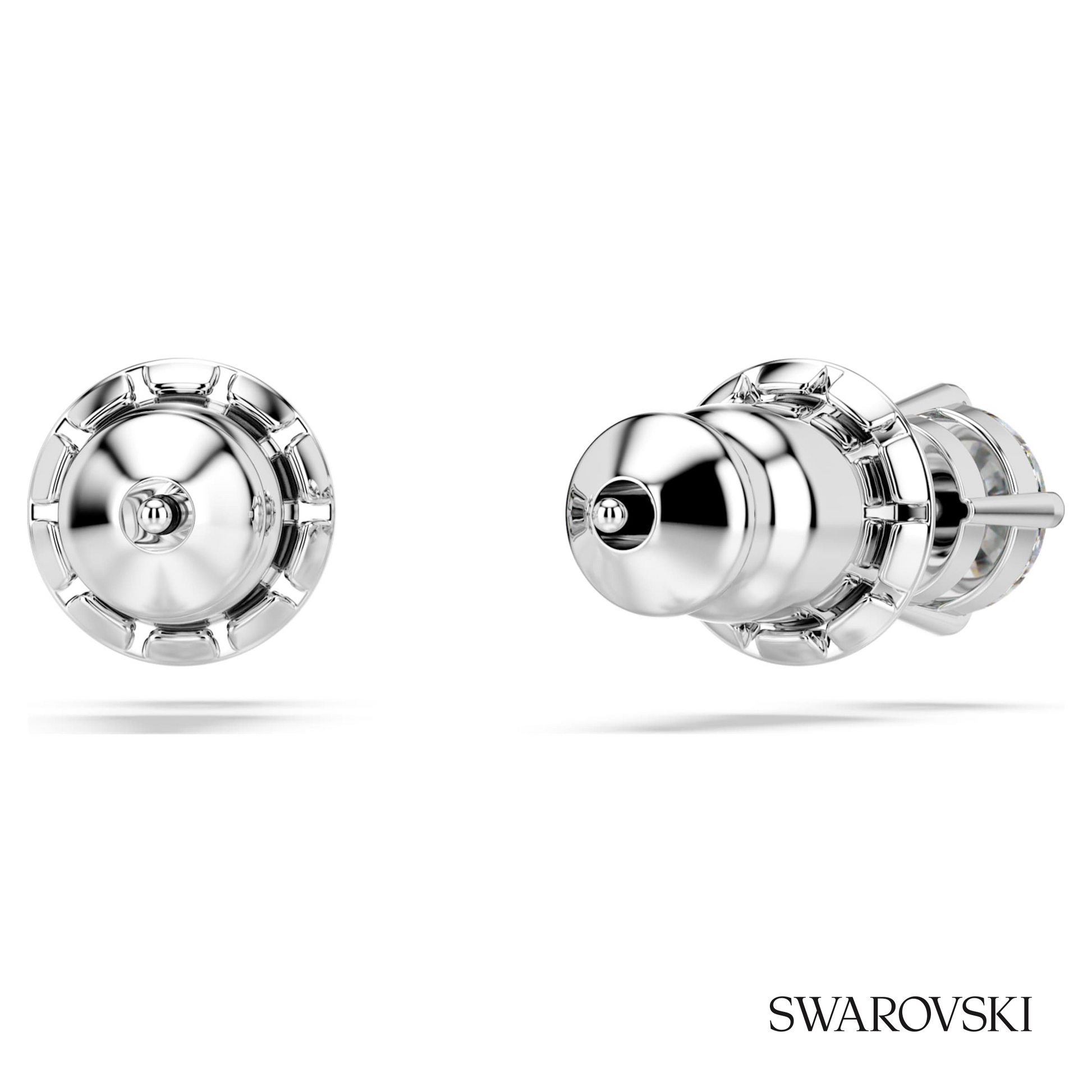 Swarovski Stilla Attract stud earrings, Round cut, White – item 5408436 image 4