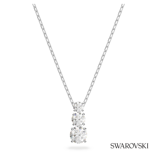 Stilla Attract pendant, Round cut, White, Rhodium plated – item 5414970