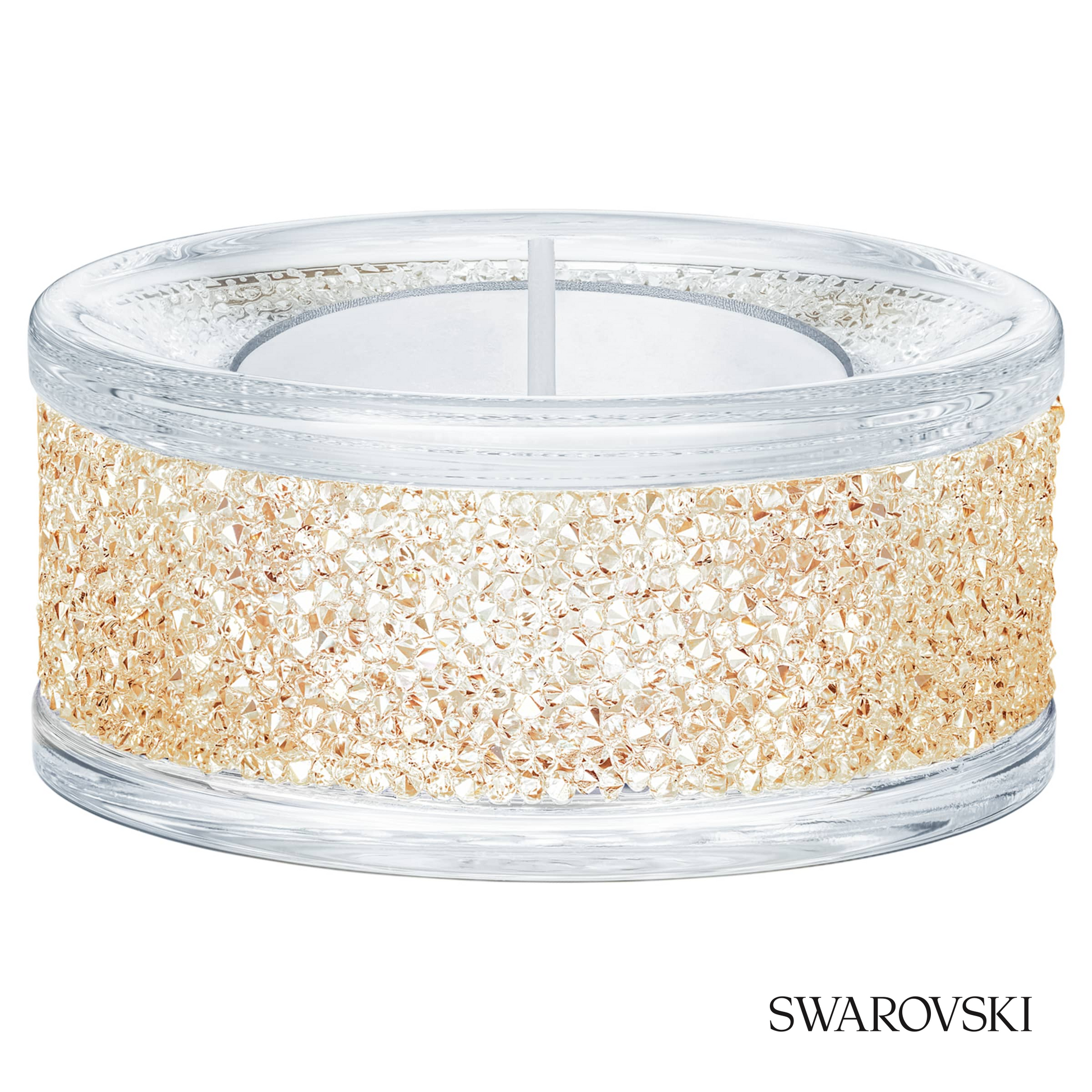 Swarovski Shimmer tea light holder, Gold tone – item 5428724