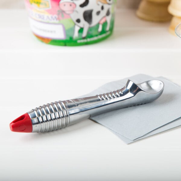 Vollrath 47279 #30 Aluminum Red Ice Cream Dipper – item 92247279 image 2