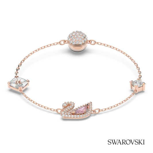 Swan bracelet, Swan, Pink, 18K rose gold finish – item 5472271