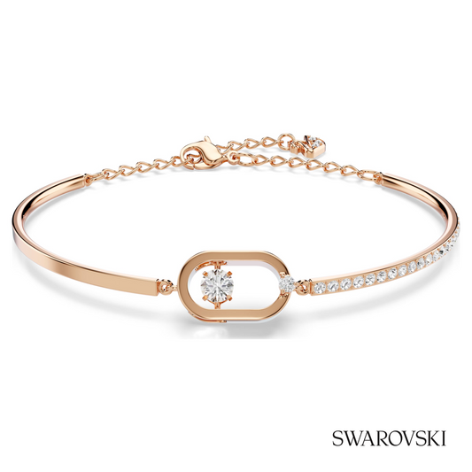 Una bracelet, Round cut, Oval shape, White, 18K rose gold finish – item 5472382