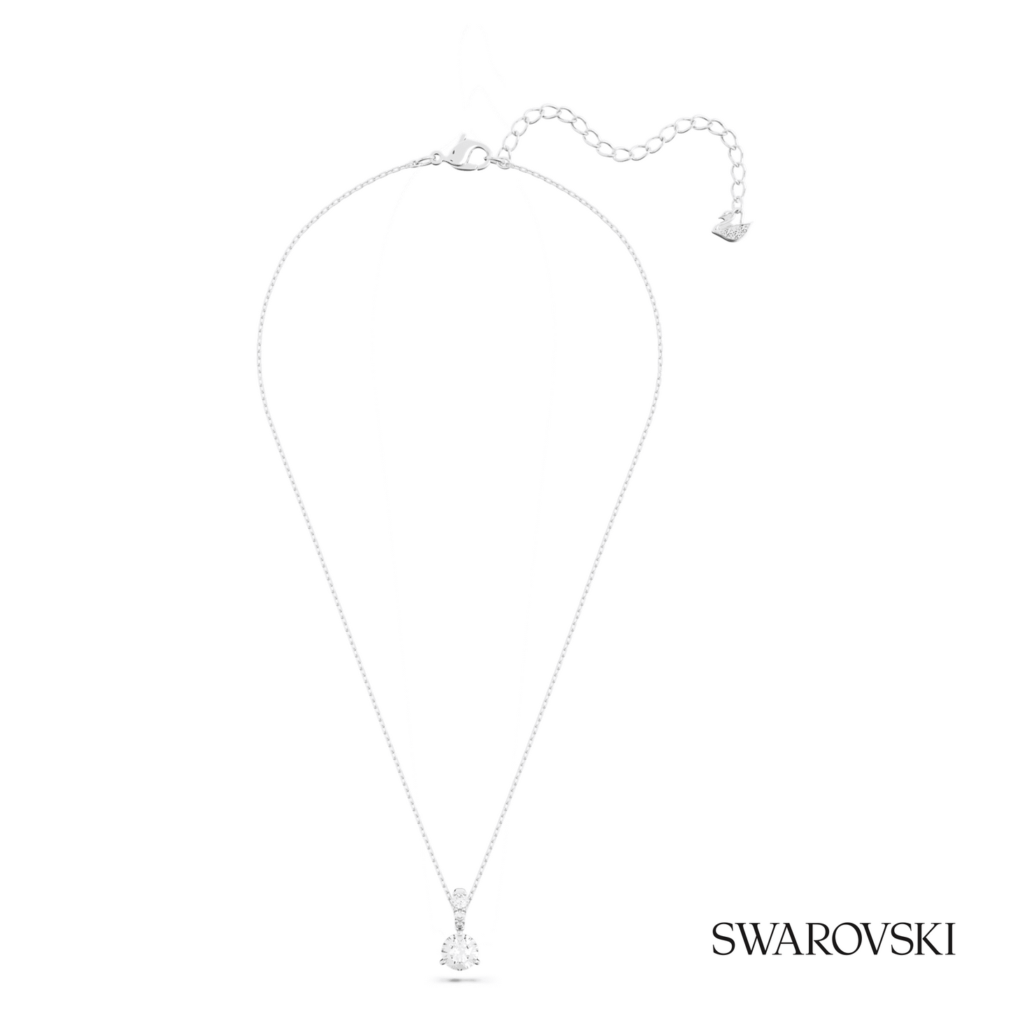 Swarovski Stilla pendant, Round cut, White, Rhodium plated – item 5472635 image 2