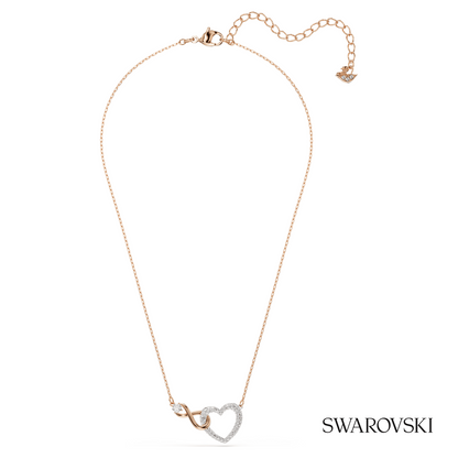 Hyperbola necklace, Infinity and heart, White, Mixed metal finish – item 5518865 – view 2