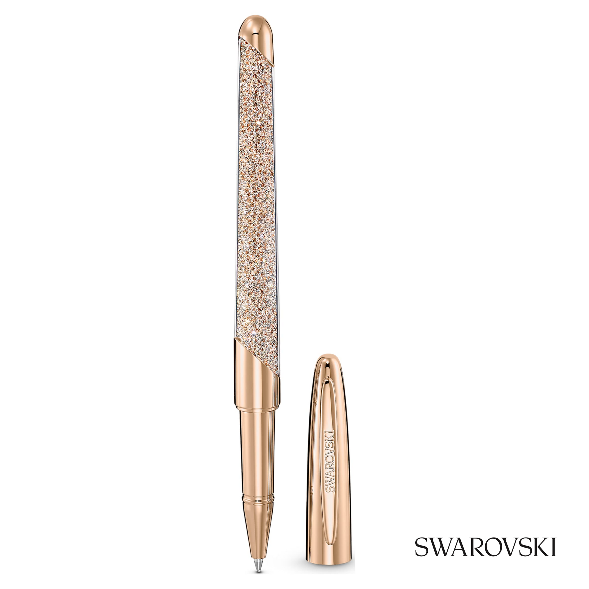 Swarovski Crystalline Rollerball Pen, Rose Gold Tone, Crystals / Gold Tone Plated / Rose Gold Tone Plated