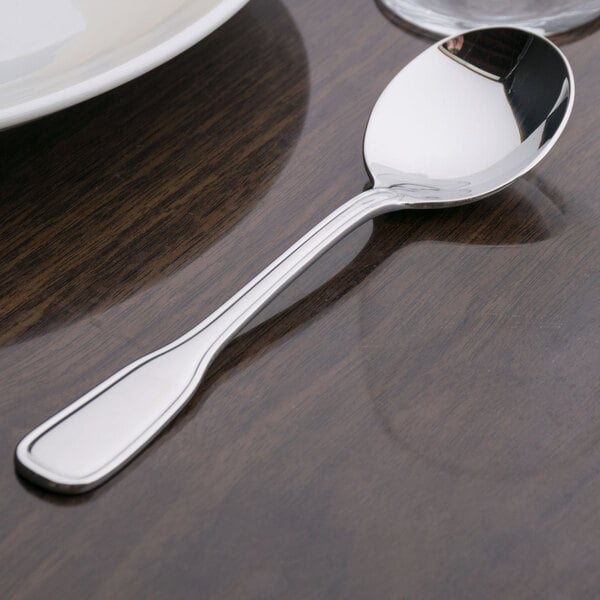 Oneida Stanford B167SRBF 6 1/2" Heavy Bouillon Spoon – item 356B167SRBF image 2