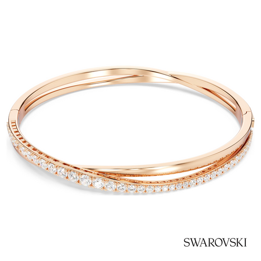 Hyperbola bangle, White, 18K rose gold finish – item 5620552
