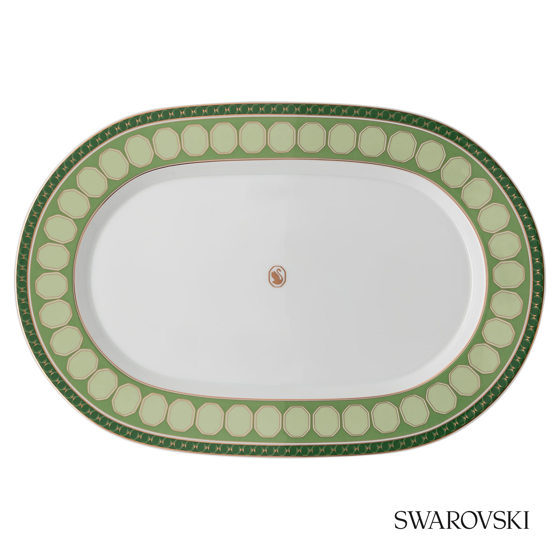 Swarovski Signum platter plate, Large, Green – item 5635504
