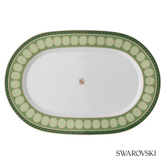Swarovski Signum platter plate, Large, Green – item 5635504
