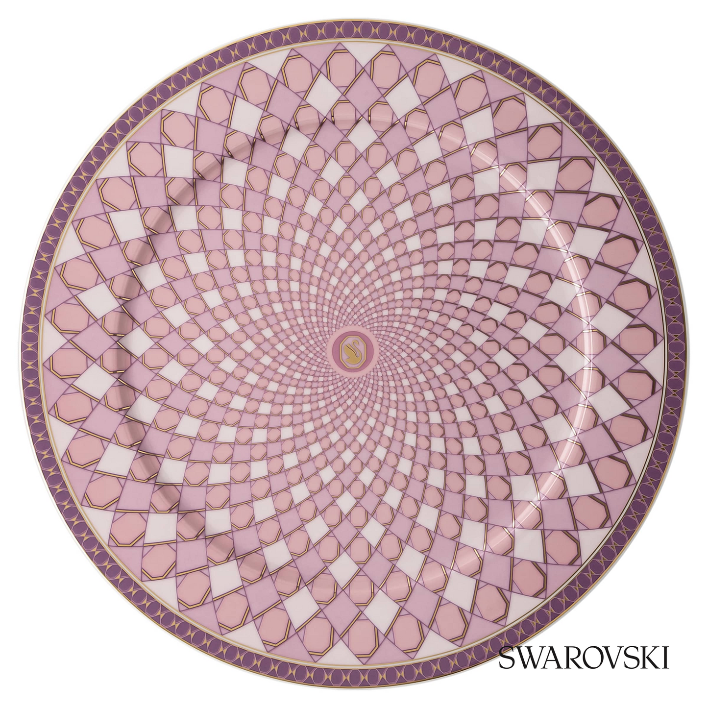 Swarovski Signum service plate, Large, Pink – item 5635510