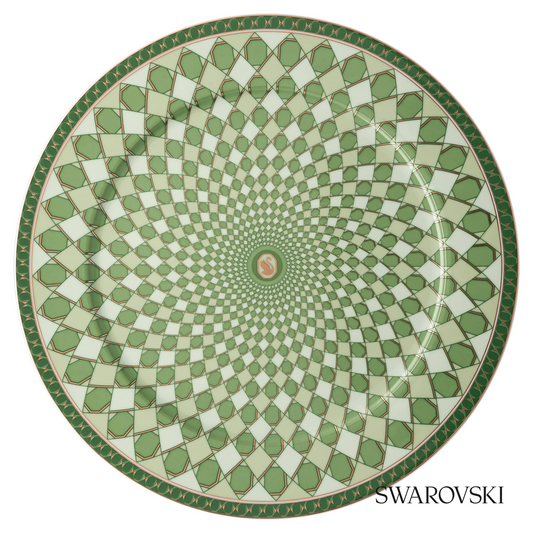 Swarovski Signum service plate, Large, Green – item 5635514
