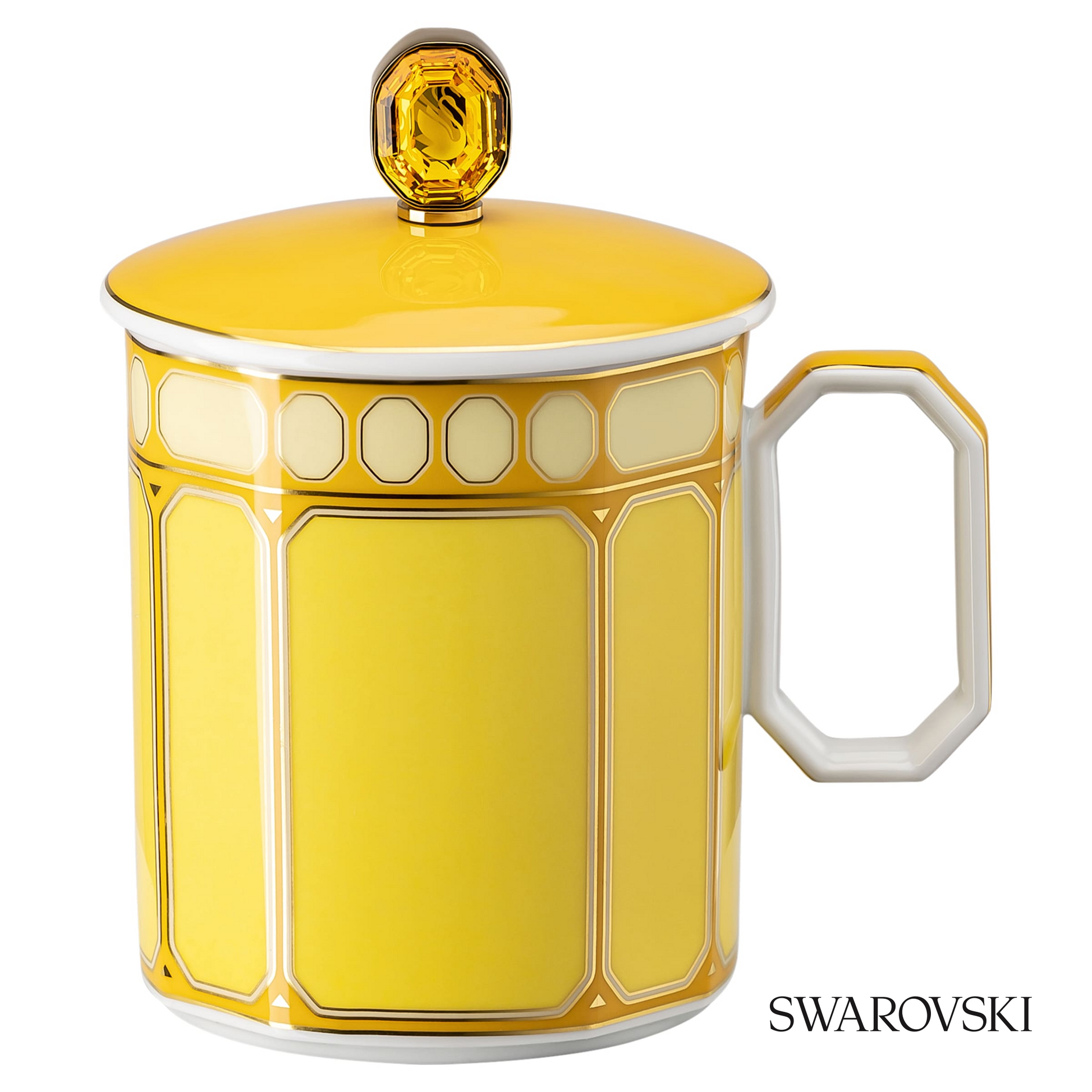 Swarovski Signum mug with lid, Yellow – item 5635536
