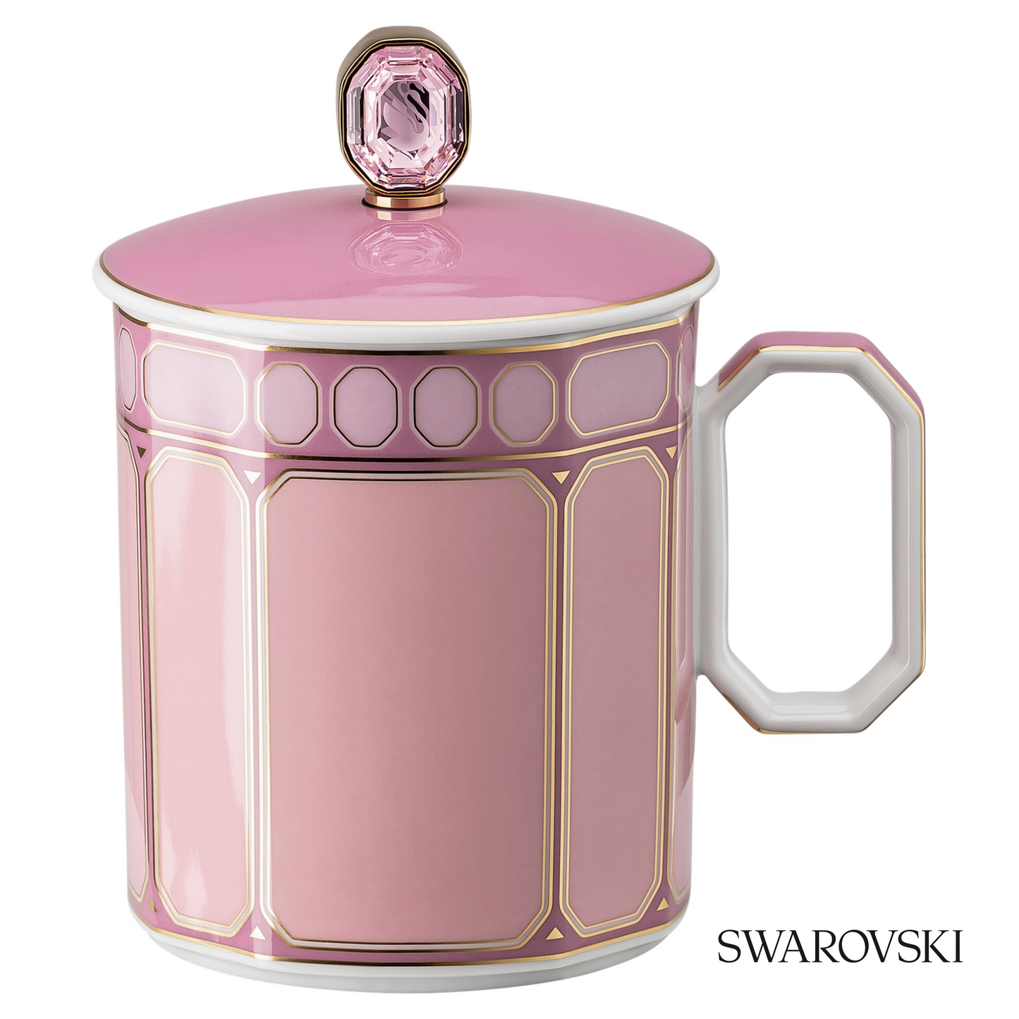 Swarovski Signum mug with lid, Pink – item 5635539