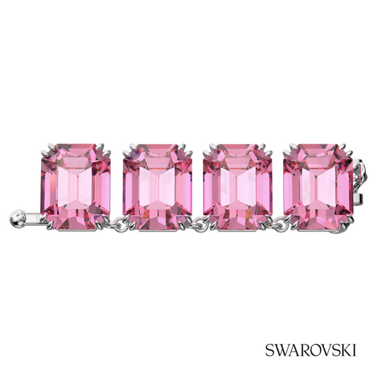 Millenia extender, Octagon cut, Pink, Rhodium plated – item 5635624