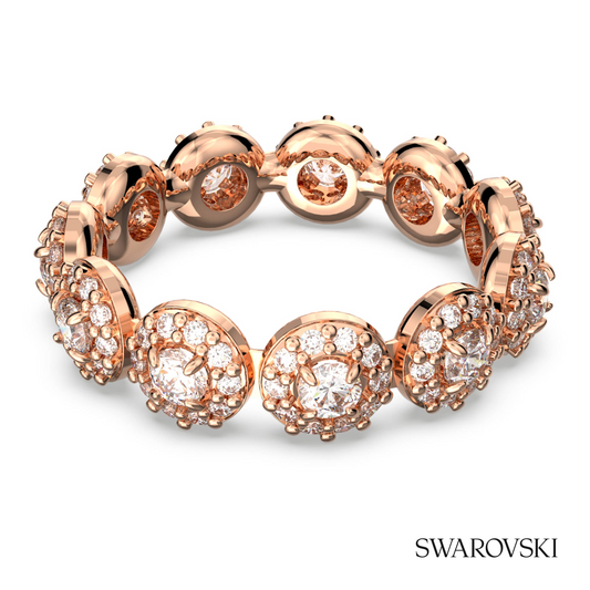 Una Angelic ring, Round cut, White, 18K rose gold finish – item 5636274