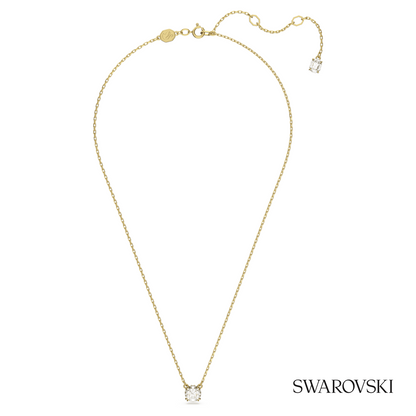 Swarovski Stilla pendant, Round cut, White, 18K gold finish – item 5636703 image 2