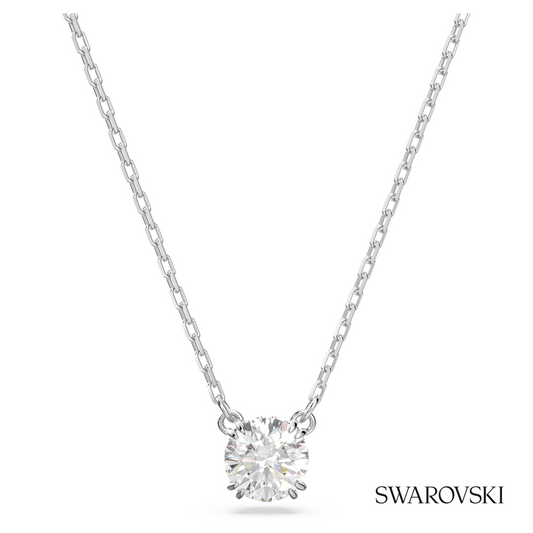 Swarovski Stilla pendant, Round cut, White, Rhodium plated – item 5636706
