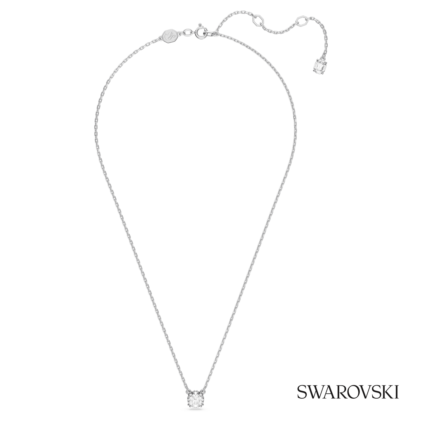Swarovski Stilla pendant, Round cut, White, Rhodium plated – item 5636706 image 2