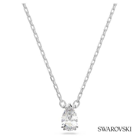 Stilla pendant, Pear cut, White, Rhodium plated – item 5636708